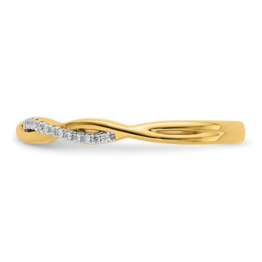 14k Stackable Expressions Diamond Twist Ring