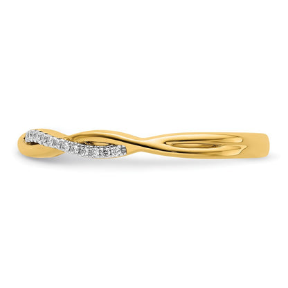 14k Stackable Expressions Diamond Twist Ring