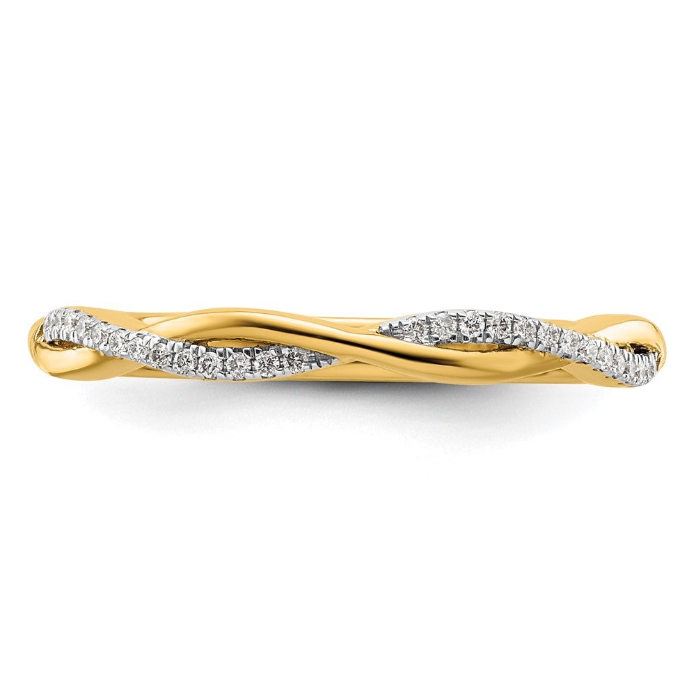 14k Stackable Expressions Diamond Twist Ring