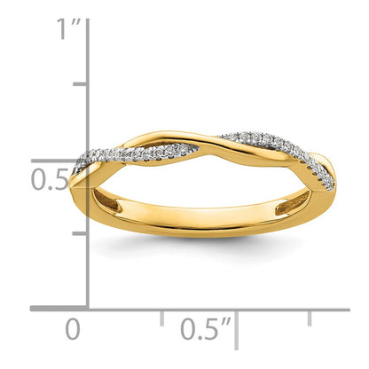 14k Stackable Expressions Diamond Twist Ring