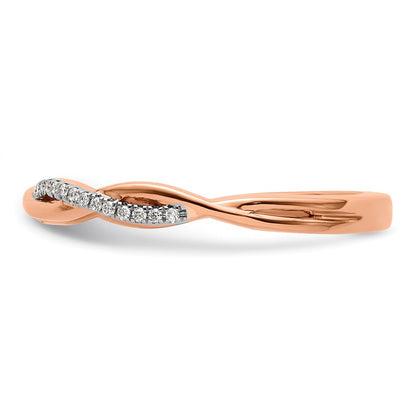 14k Rose Gold Stackable Expressions Diamond Twist Ring