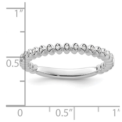 14k White Gold Stackable Expressions Diamond Ring