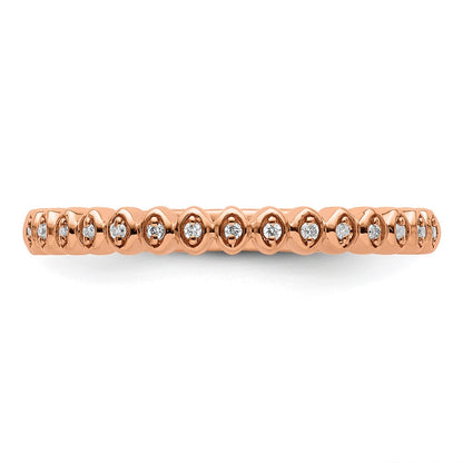 14k Rose Gold Stackable Expressions Diamond Ring