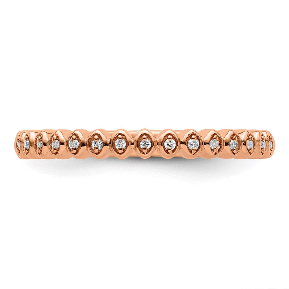 14k Rose Gold Stackable Expressions Diamond Ring