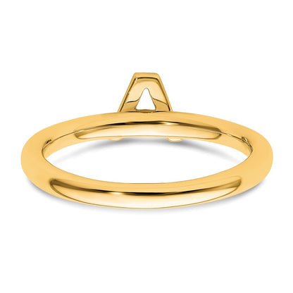 14K Stackable Diamond Initial A Size 7 Ring