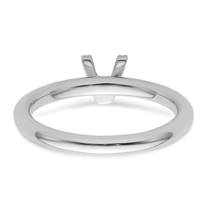 14K White Gold Stackable Diamond Initial V Size 7 Ring