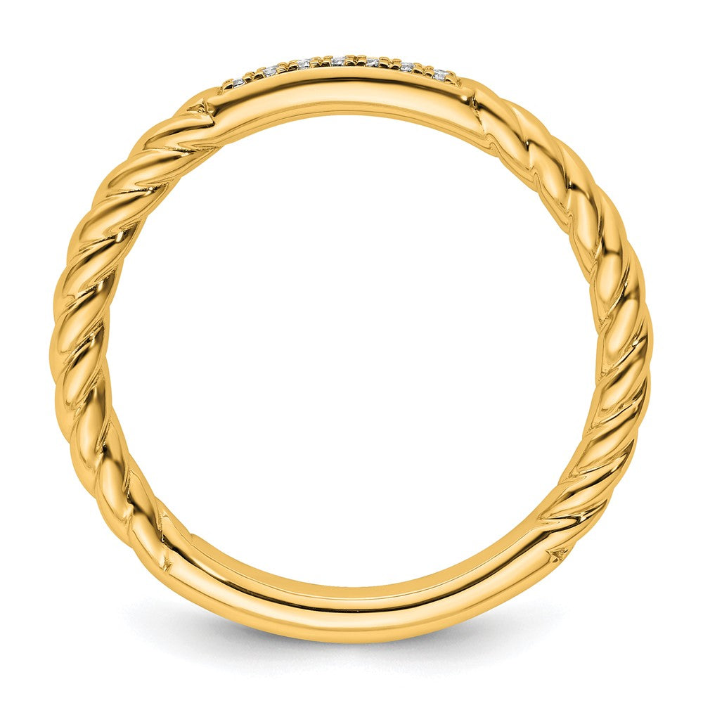 14k Stackable Expressions Diamond Twisted Ring