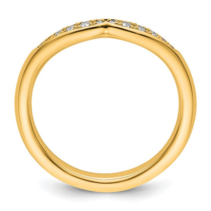 14k Stackable Expressions Diamond Curved Ring