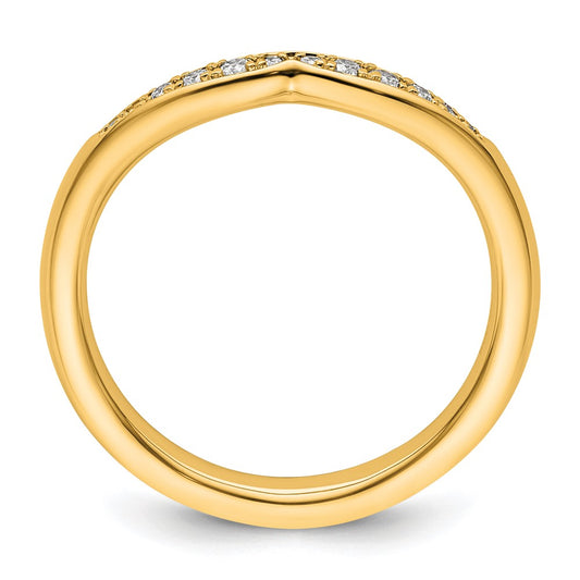 14k Stackable Expressions Diamond Curved Ring