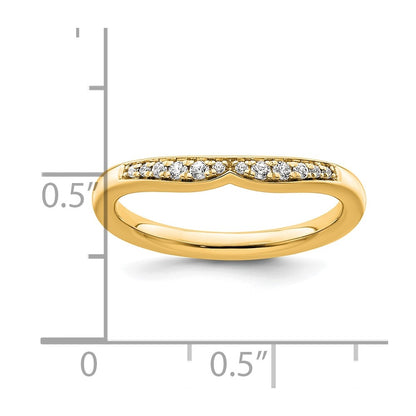 14k Stackable Expressions Diamond Curved Ring