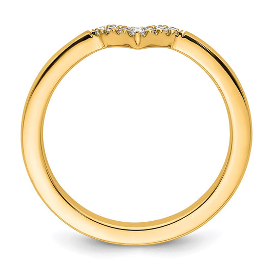 14k Stackable Expressions Diamond V-Shape Ring