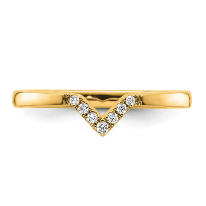 14k Stackable Expressions Diamond V-Shape Ring
