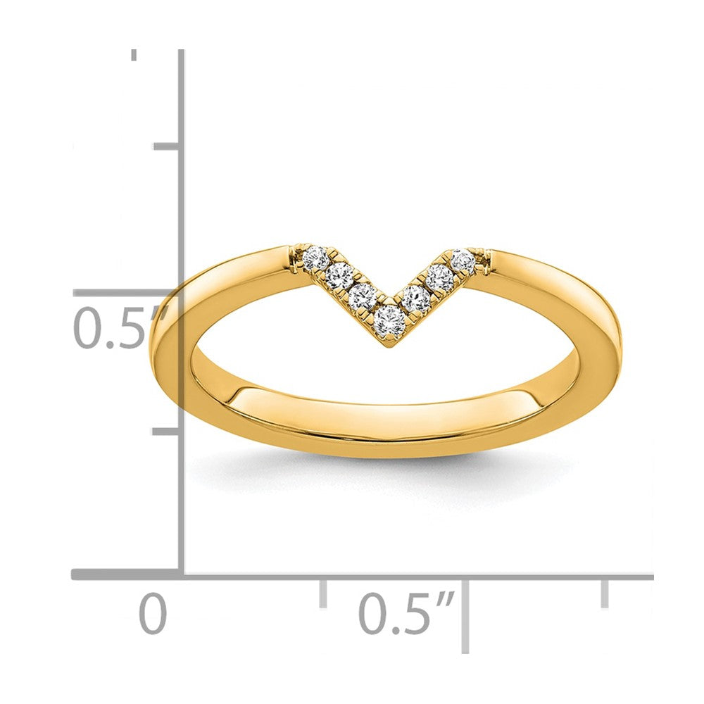 14k Stackable Expressions Diamond V-Shape Ring
