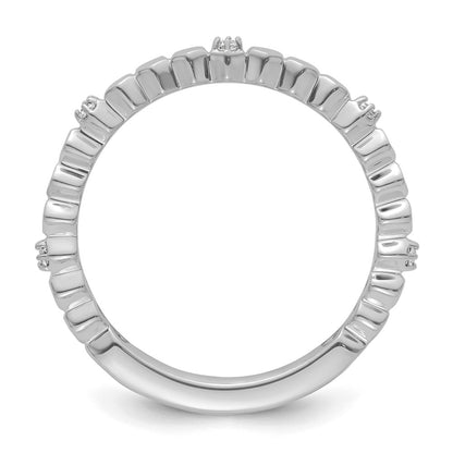 14k White Gold Stackable Expressions Diamond Ring