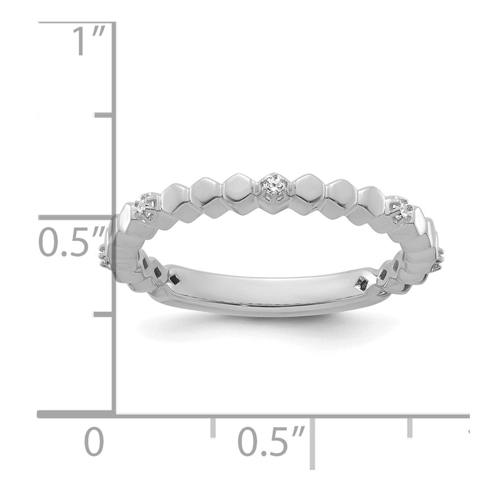 14k White Gold Stackable Expressions Diamond Ring