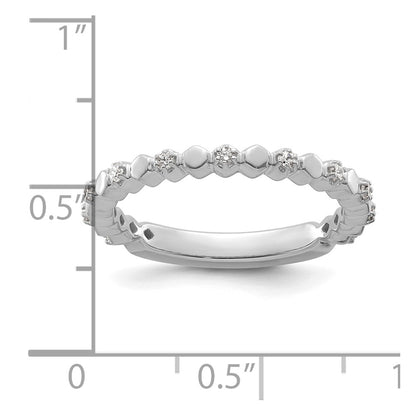 14k White Gold Stackable Expressions Diamond Ring