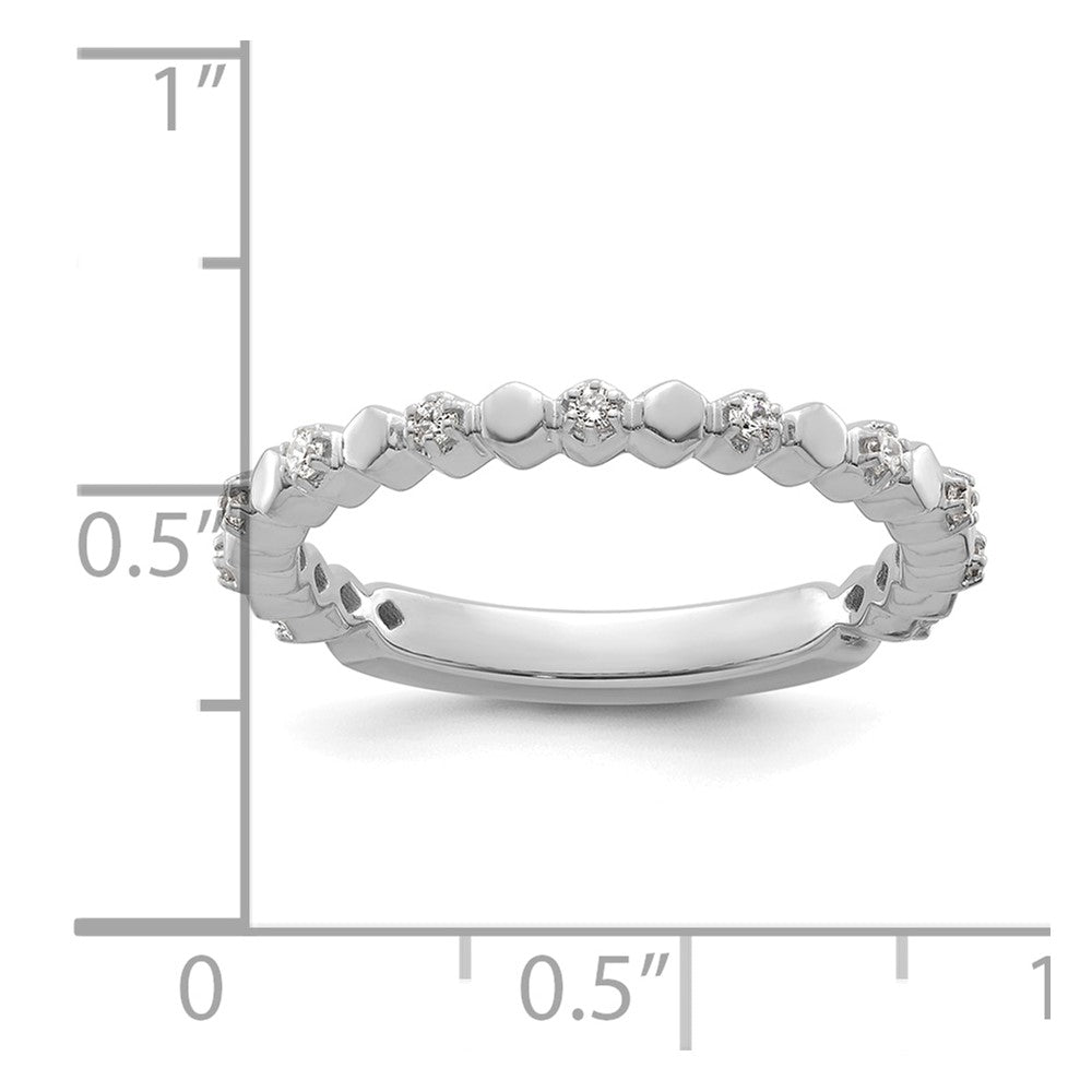 14k White Gold Stackable Expressions Diamond Ring
