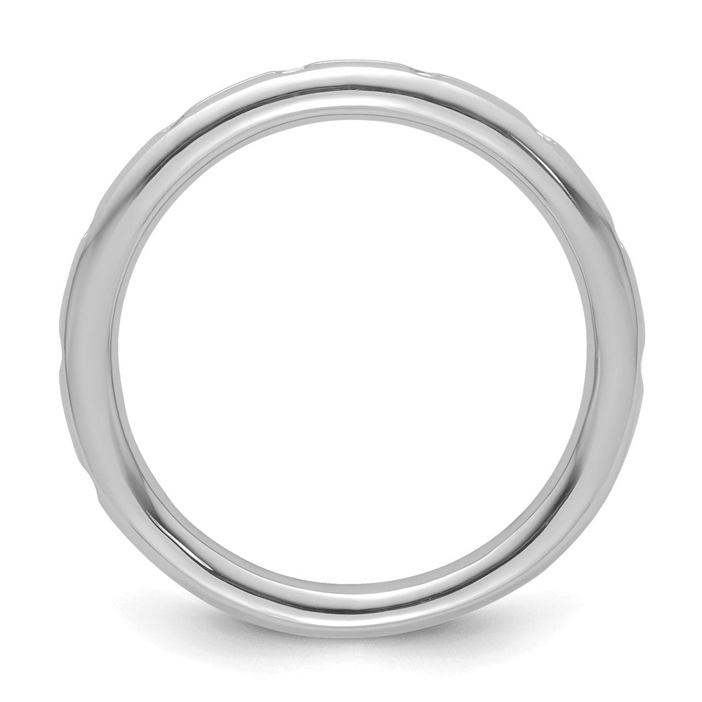 14k White Gold Stackable Expressions Diamond Ring