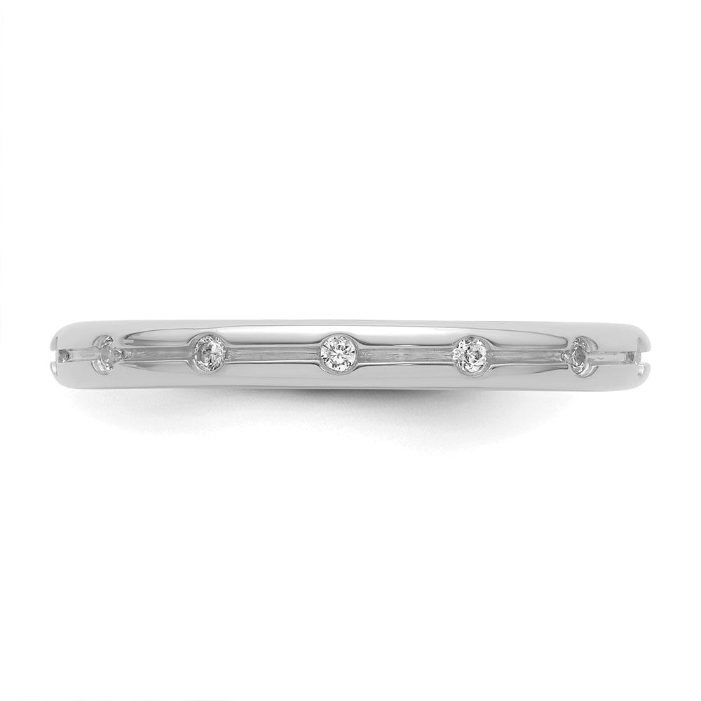 14k White Gold Stackable Expressions Diamond Ring