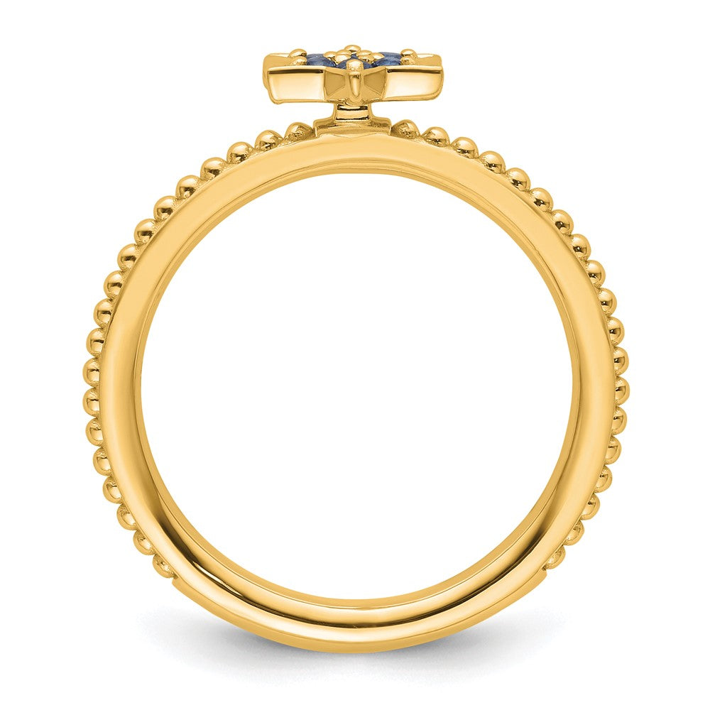 14k Stackable Expressions Created Sapphire Star Ring