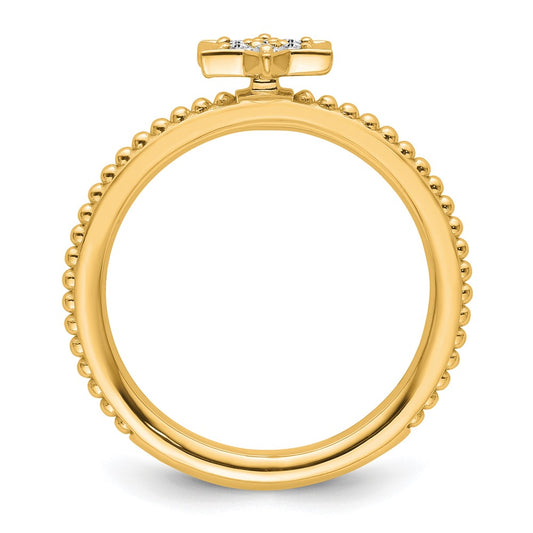 14k Stackable Expressions Diamond Star Ring