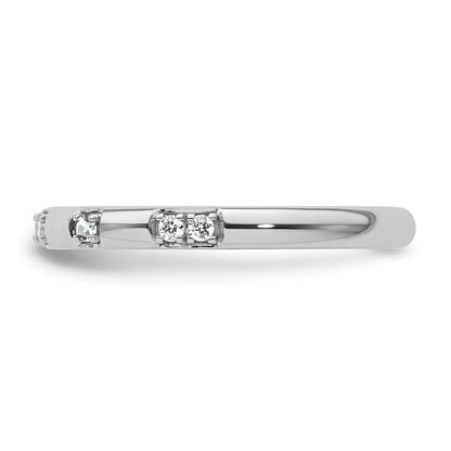 14k White Gold Stackable Expressions White Topaz and Diamond Ring