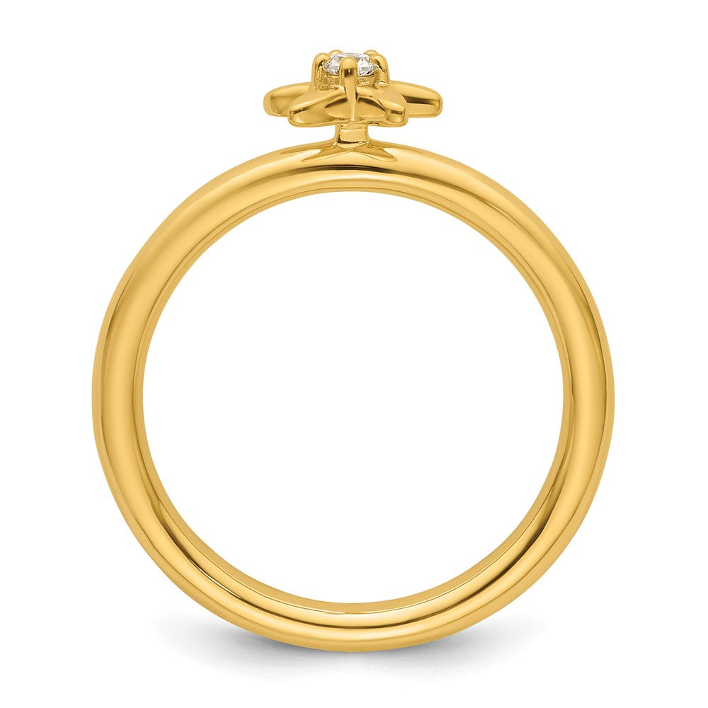 14k Stackable Expressions Diamond Starfish Ring
