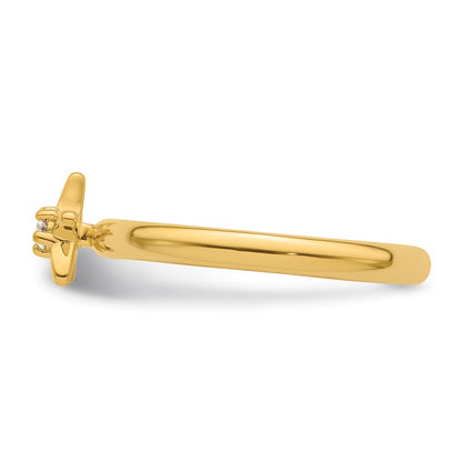 14k Stackable Expressions Diamond Starfish Ring