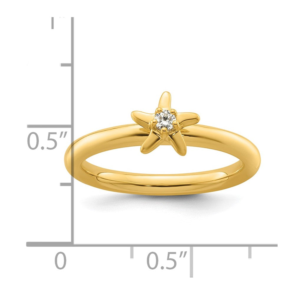 14k Stackable Expressions Diamond Starfish Ring