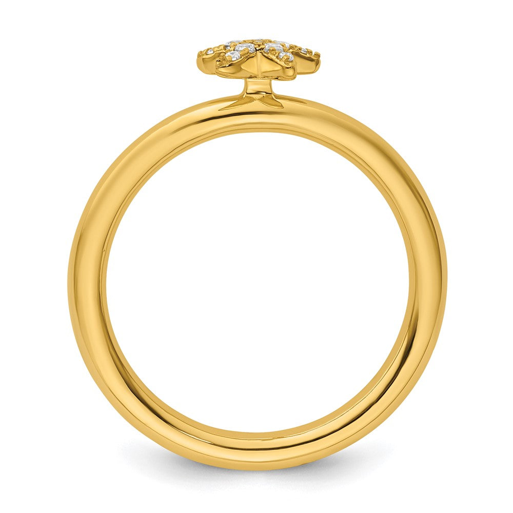 14k Stackable Expressions Diamond Starfish Ring