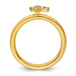 14k Stackable Expressions Diamond Cross Ring