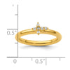 14k Stackable Expressions Diamond Cross Ring
