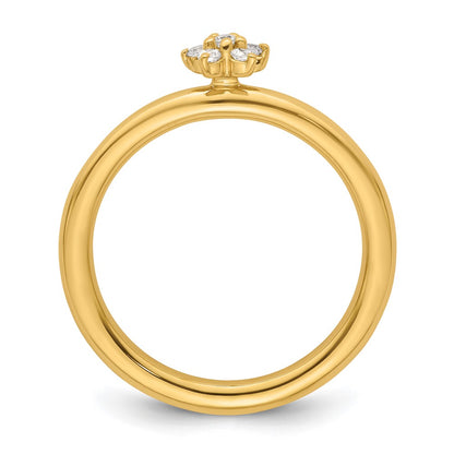 14k Stackable Expressions Diamond Star Ring