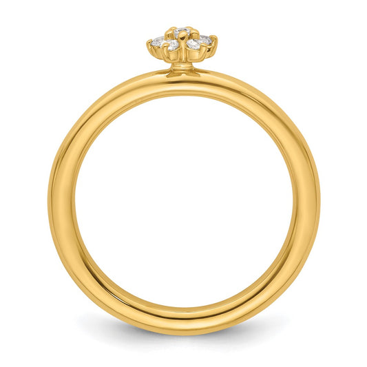 14k Stackable Expressions Diamond Star Ring
