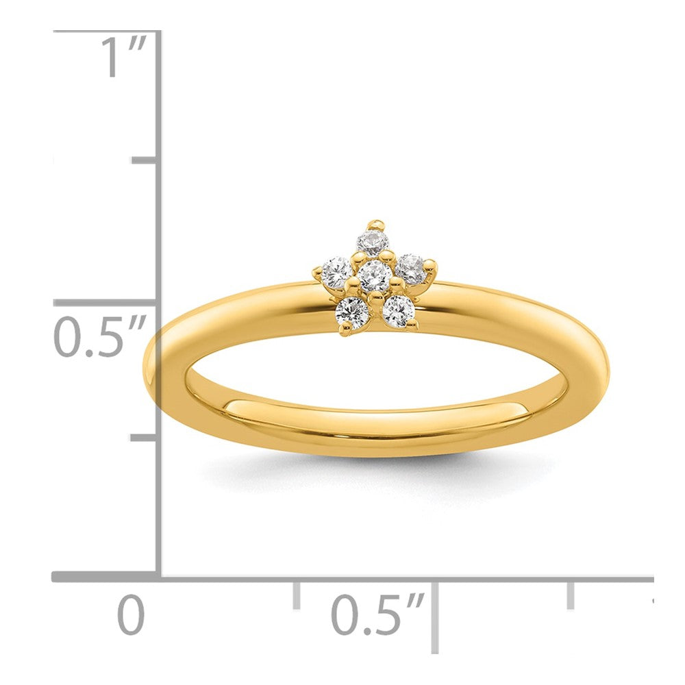 14k Stackable Expressions Diamond Star Ring