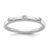 14k White Gold Stackable Expressions Diamond Ring