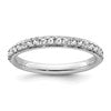 14k White Gold Stackable Expressions White Topaz and Dia. Ring