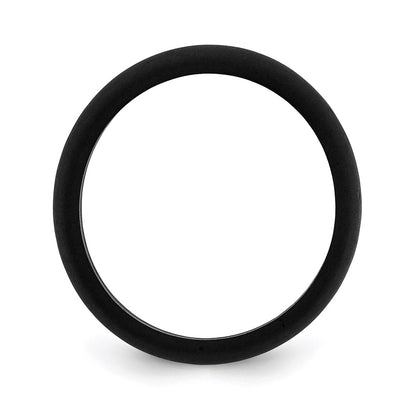 Silicone Black 5.7mm Domed Band Size 7