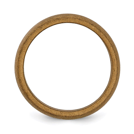 Silicone Bronze Metallic 5.7mm Domed Band Size 8