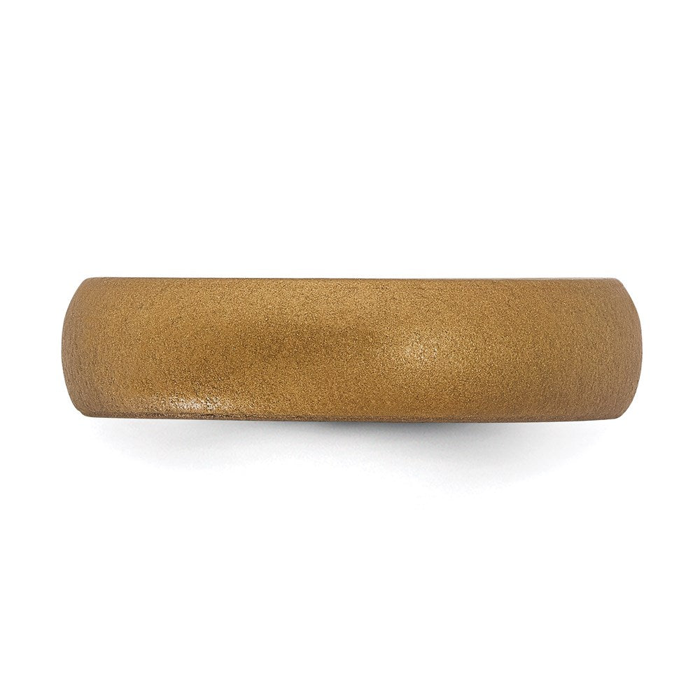 Silicone Bronze Metallic 5.7mm Domed Band Size 6