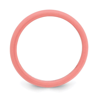 Silicone Coral 5.7mm Domed Band Size 6