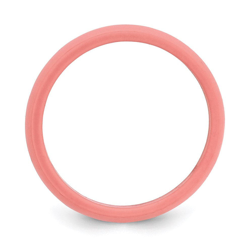 Silicone Coral 5.7mm Domed Band Size 10