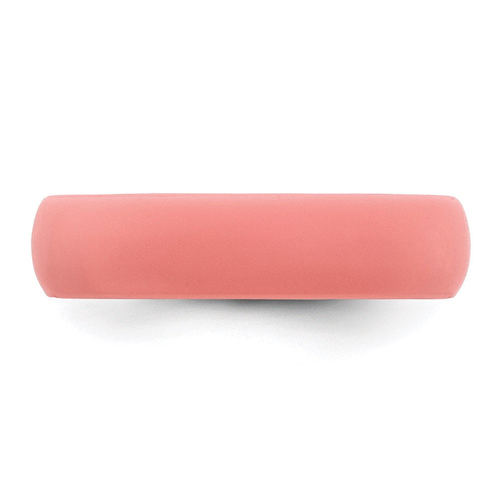 Silicone Coral 5.7mm Domed Band Size 7