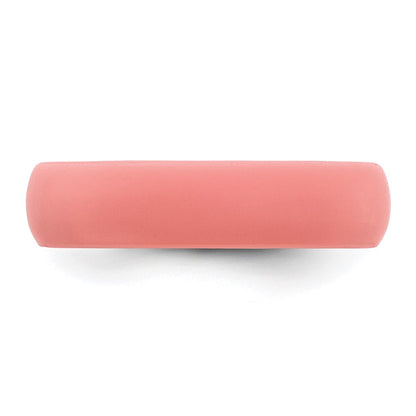 Silicone Coral 5.7mm Domed Band Size 10