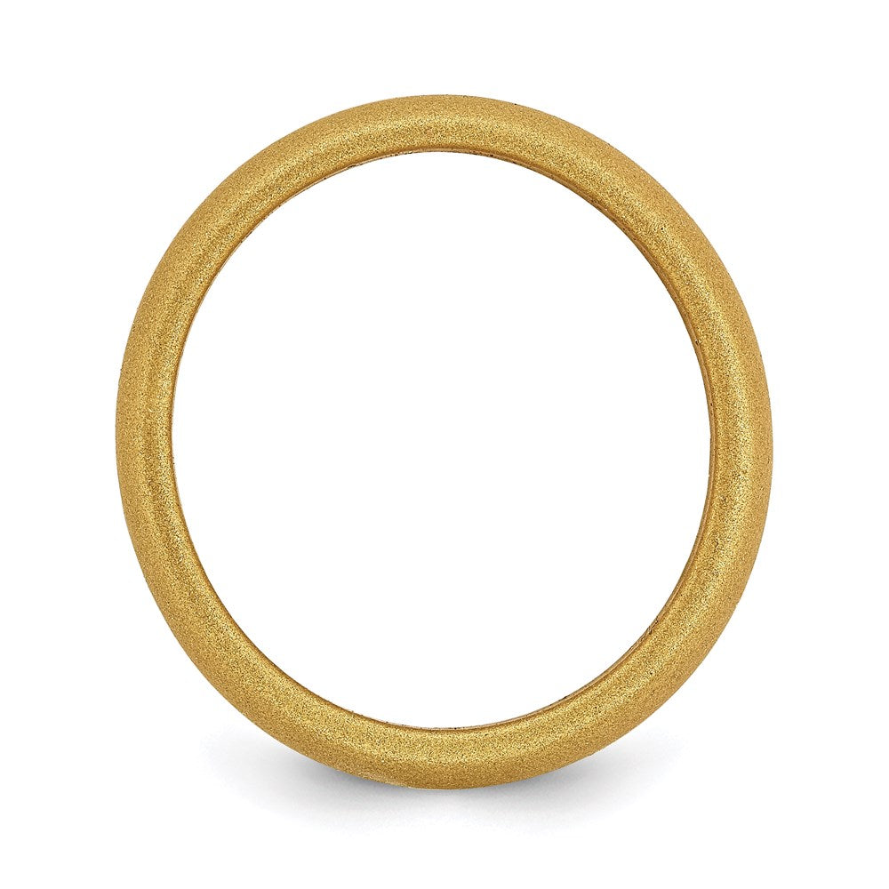 Silicone Gold Metallic 5.7mm Domed Band Size 7