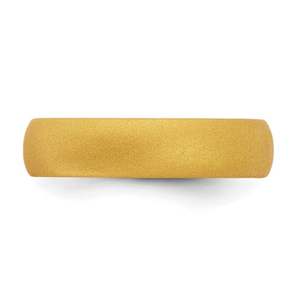 Silicone Gold Metallic 5.7mm Domed Band Size 8