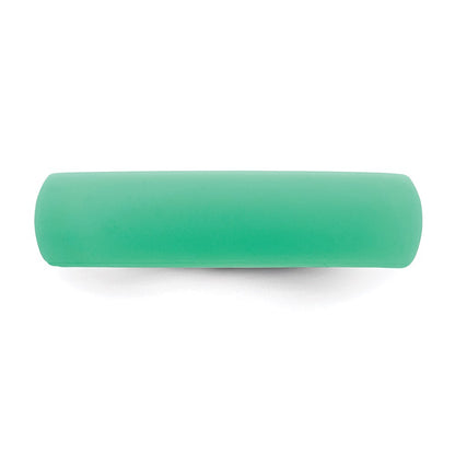 Silicone Mint Green 5.7mm Domed Band Size 10