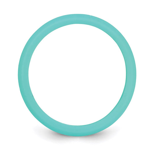 Silicone Sky Blue 5.7mm Domed Band Size 10
