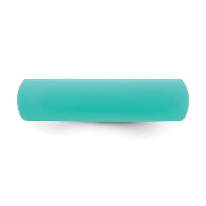 Silicone Sky Blue 5.7mm Domed Band Size 6