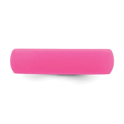 Silicone Hot Pink 5.7mm Domed Band Size 6
